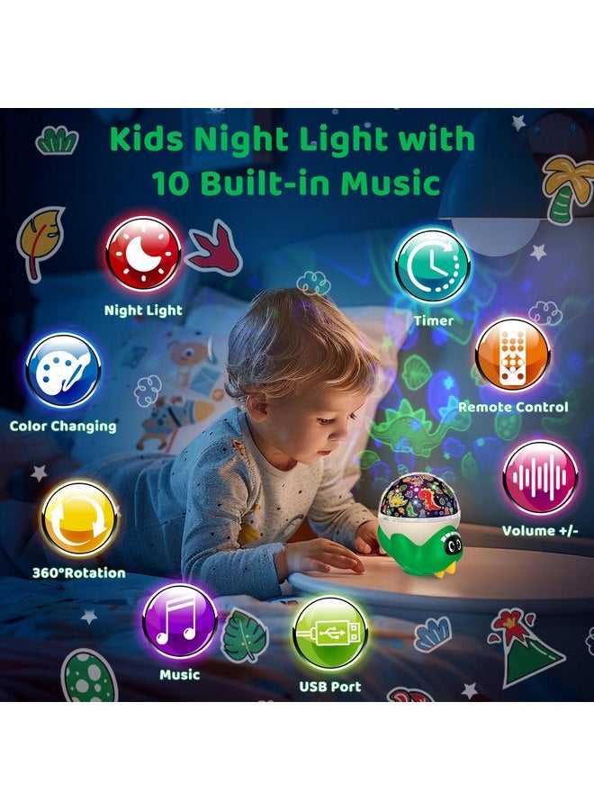 MOKOQI Dinosaur Night Light Projector with Remote Timer Music Lamp Gift Toys for Kids Bedroom,Star Light Projector Dinosaur Toys for Kids 3-7, Birthday for Boys Girls - Image 2