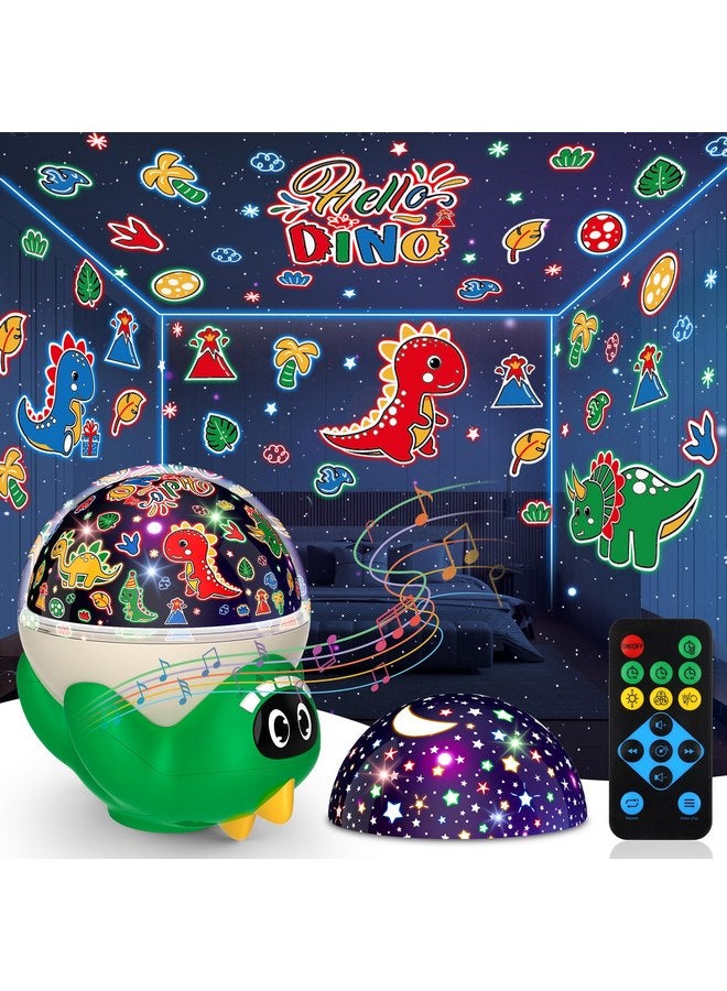 MOKOQI Dinosaur Night Light Projector with Remote Timer Music Lamp Gift Toys for Kids Bedroom,Star Light Projector Dinosaur Toys for Kids 3-7, Birthday for Boys Girls - Image 1