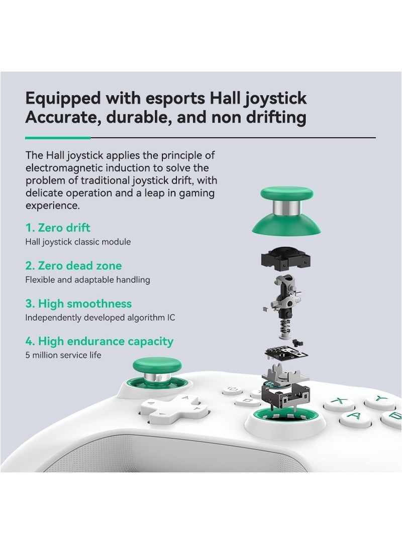 Z03 Wireless Game Controller with Hall Joysticks, Dual Trigger Keys, and Motion Sensing, for SWITCH, Android, iOS, PC Game Controllers (Black) - Image 4