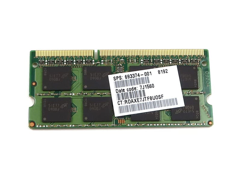 Micron ذاكرة رام لابتوب ميكرون DDR3 سعة 8 جيجابايت 1600 ميجاهرتز PC3-12800 1.35 فولت MT16KTF1G64HZ-1G6E1 693374-001 - Image 2