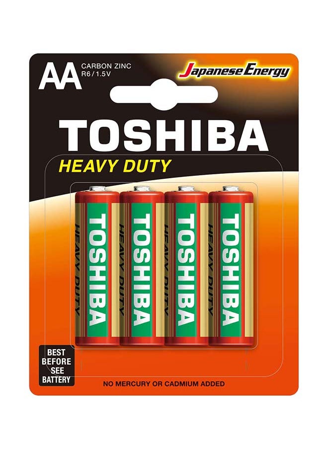Toshiba Heavy Duty R 06 AA Battery  4 Pieces  - Image 1