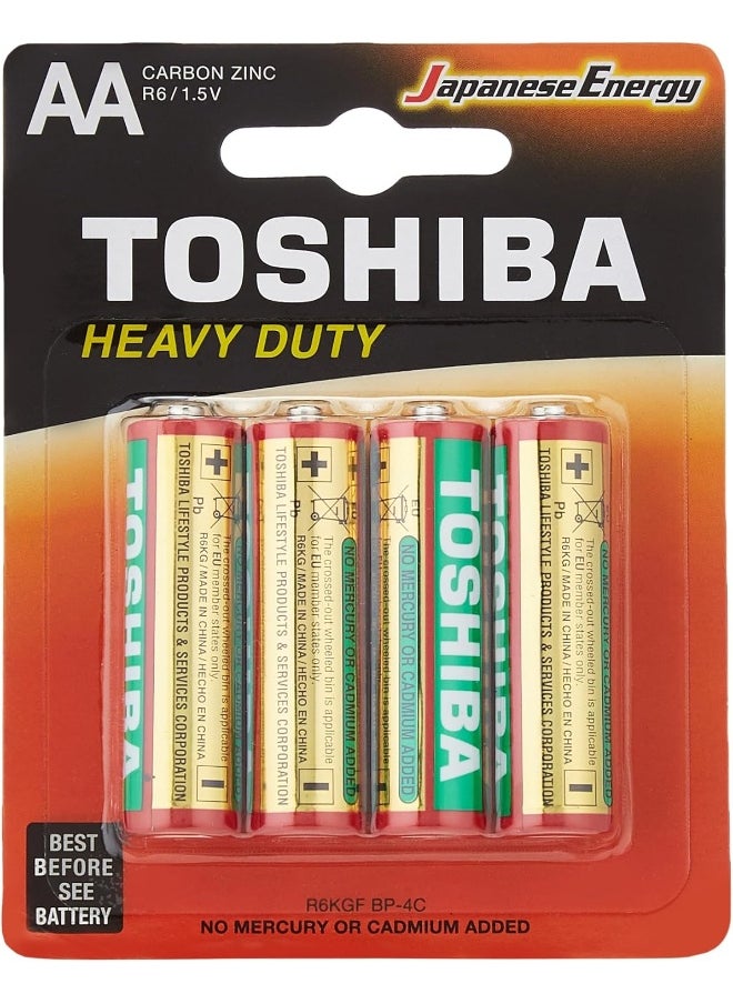 Toshiba Heavy Duty R 06 AA Battery  4 Pieces  - Image 2