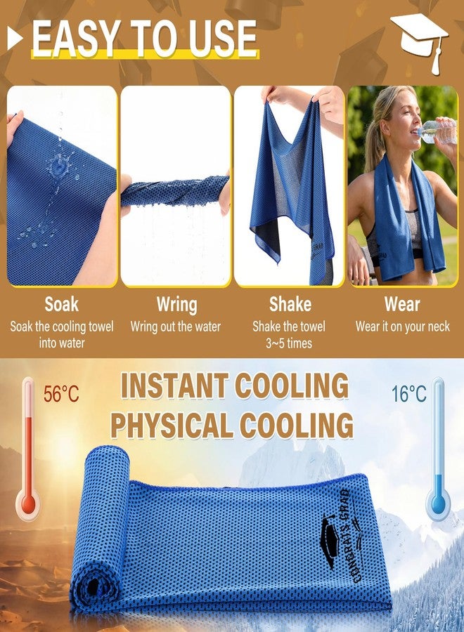 Chumia 4 Pack Graduation Gifts Cooling Towels (40"x12"), Soft Breathable Chilly Towel, Ice Towel, Microfiber Towels for Yoga, Sport, Running, Workout, Gym & More Activities - Image 3