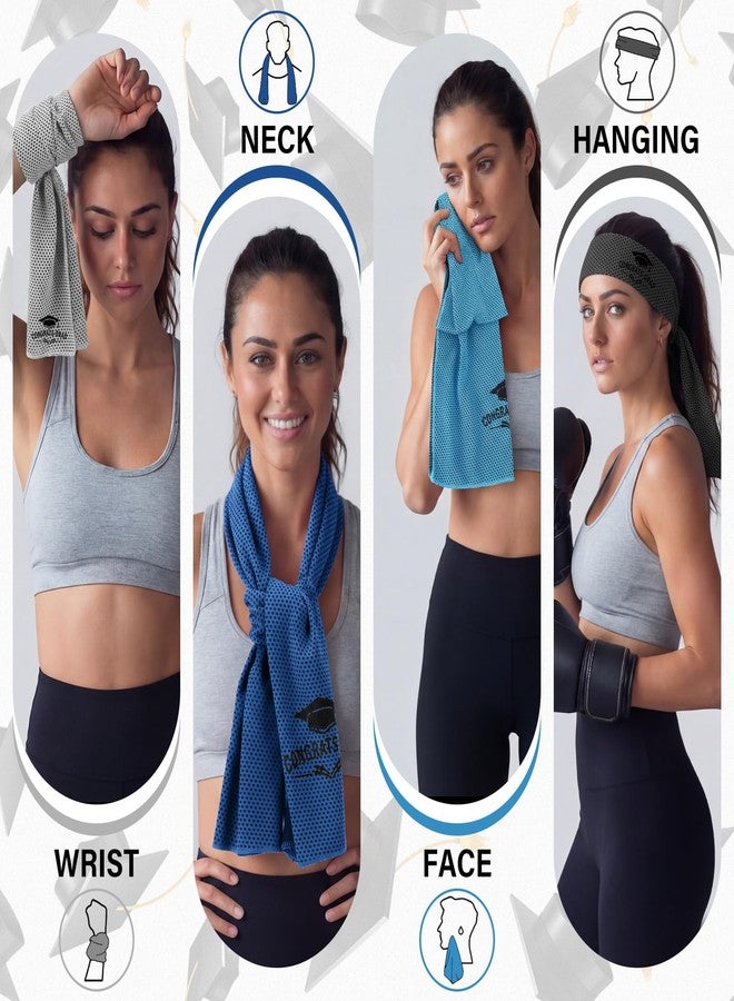 Chumia 4 Pack Graduation Gifts Cooling Towels (40"x12"), Soft Breathable Chilly Towel, Ice Towel, Microfiber Towels for Yoga, Sport, Running, Workout, Gym & More Activities - Image 5