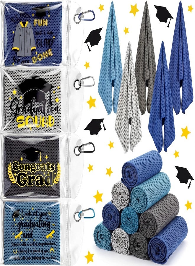 Chumia 4 Pack Graduation Gifts Cooling Towels (40"x12"), Soft Breathable Chilly Towel, Ice Towel, Microfiber Towels for Yoga, Sport, Running, Workout, Gym & More Activities - Image 1