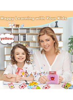 Festive Gallery Educational Toy For Kids Listen and Learn Literacy Audible Flash Cards For Toddlers 1 2 3 4 5 6 Years Old Boys Girls Flashcards Device With 112 pcs Double Sided Cards 224 Words Blue Reader  - Image 4