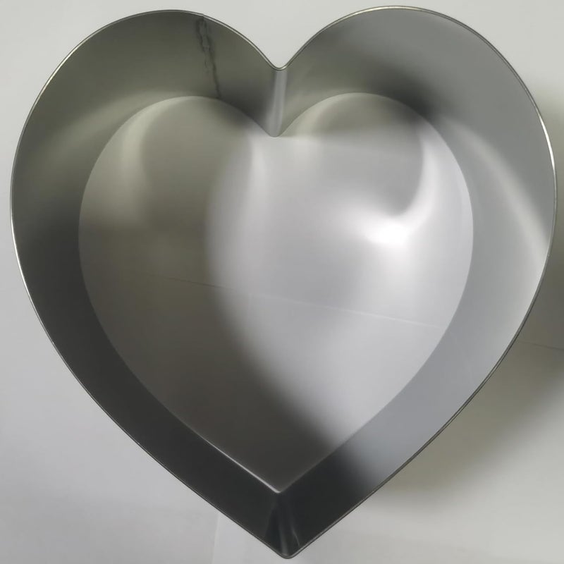 SADYFON 6 Inch Heart Shaped Cake Pan, Bottomless Cake Mould for Wedding, Stainless Steel, Measuring 6 x 3 inches (15 x 8 cm) - Image 1