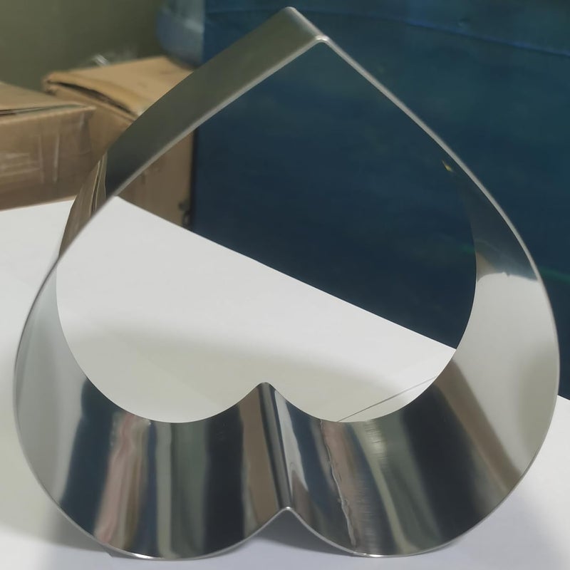 SADYFON 6 Inch Heart Shaped Cake Pan, Bottomless Cake Mould for Wedding, Stainless Steel, Measuring 6 x 3 inches (15 x 8 cm) - Image 2