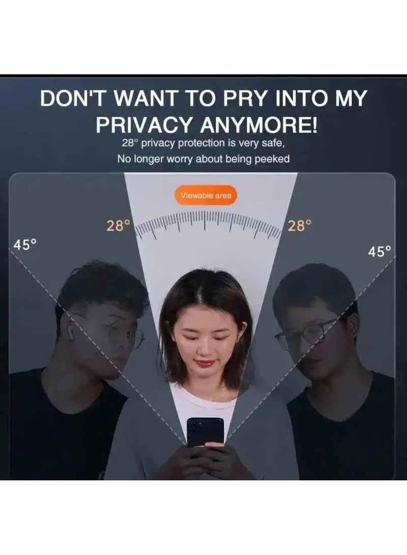 راكسوم واقي شاشة زجاجي فائق النحافة لهاتف آيفون 15 برو ماكس، مقاوم للخدش - سهل التركيب - يحافظ على الخصوصية - تغطية كاملة (6.7) بوصة (15 برو ماكس 6.7) - Image 3