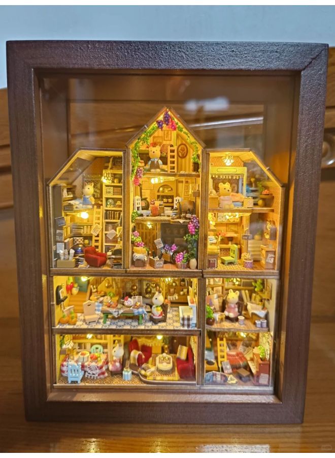 Qh Series Diy Miniature Toy Model Building Blocks Handmade Assembly Small Town Single Piece Combination Smart Fun House-Color:suit Special Custom Photo Frame 14 Yuan Order Change Price  - Image 1