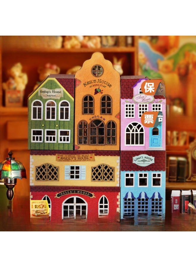 Qh Series Diy Miniature Toy Model Building Blocks Handmade Assembly Small Town Single Piece Combination Smart Fun House-Color:suit Special Custom Photo Frame 14 Yuan Order Change Price  - Image 3