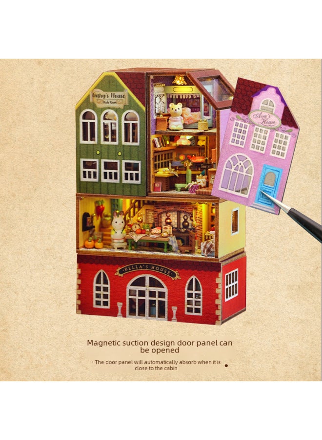 Qh Series Diy Miniature Toy Model Building Blocks Handmade Assembly Small Town Single Piece Combination Smart Fun House-Color:suit Special Custom Photo Frame 14 Yuan Order Change Price  - Image 5