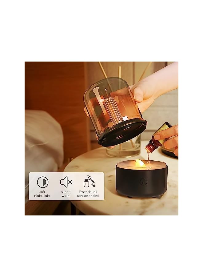 Zaboon Essential Oil Diffuser with Light,Humidifiers for Bedroom,Portable Small Aromatherapy Diffuser with 10ml Essential Oil,USB Powered Black - Image 4