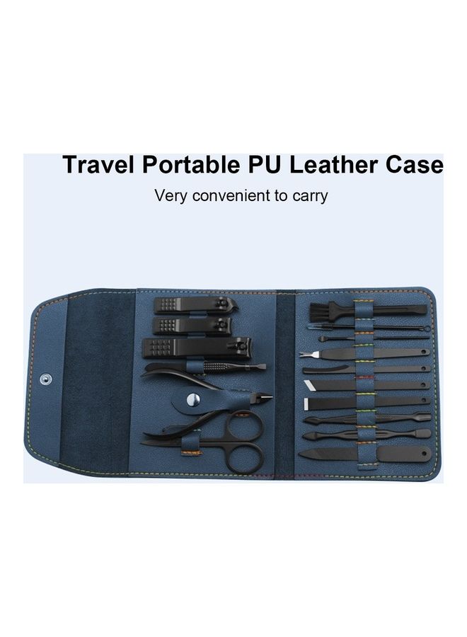 NIBEMINENT 16-Piece Nail Clipper Cutter Set Brown/Black - Image 3