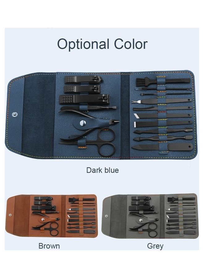 NIBEMINENT 16-Piece Nail Clipper Cutter Set Brown/Black - Image 5