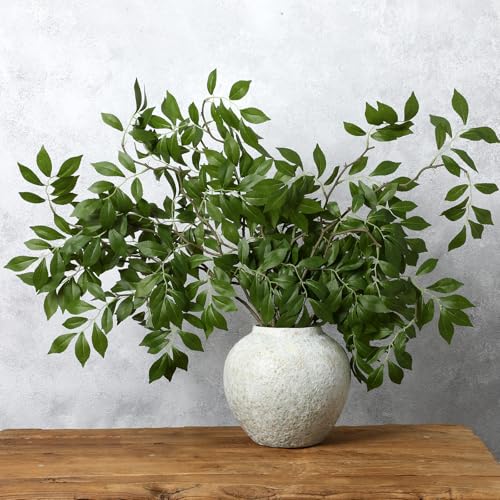 Daifunli 6 Pcs 315 Green Stems for Vase Artificial Wisteria Greenery Stems Spring Summer Faux Branches for Centerpieces Vase Filler Home Kitchen Wedding Decor - Image 1