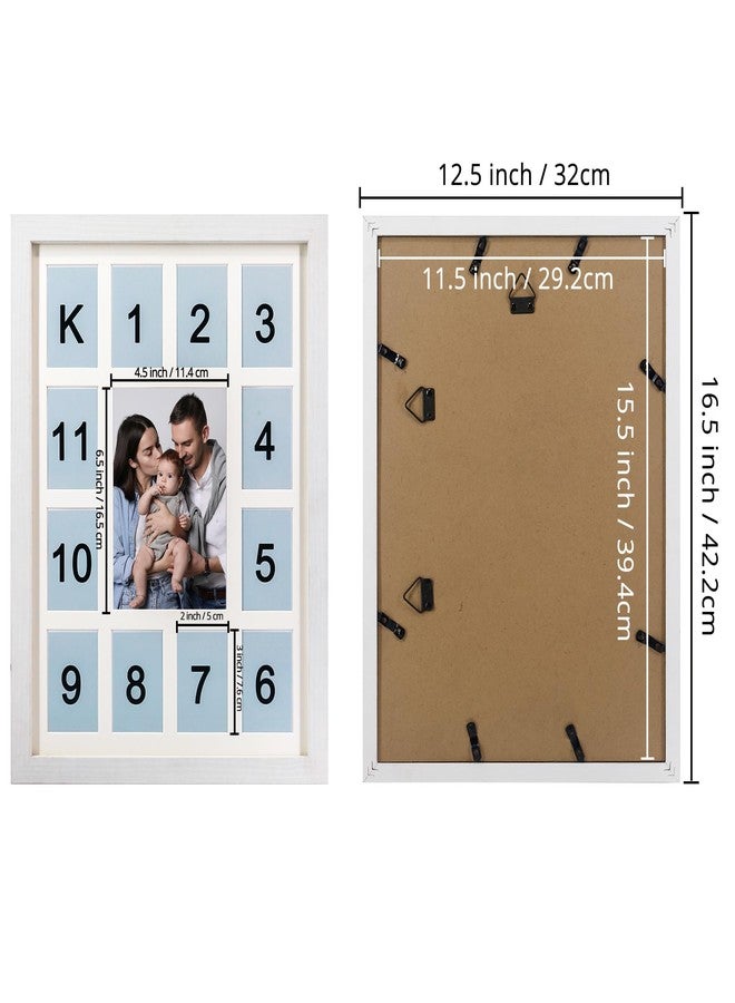 Hodeframe 12 month photo frame,School Year Picture Frame,K-12 Collage Photo Frame for Baby First Year Keepsake, 12x16 Multi Picture Frame-13 Opening,Great for Children's Photos, Portrait - Image 5