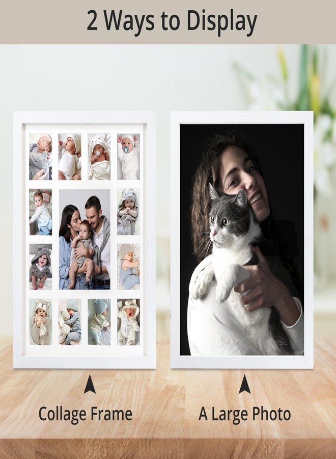 Hodeframe 12 month photo frame,School Year Picture Frame,K-12 Collage Photo Frame for Baby First Year Keepsake, 12x16 Multi Picture Frame-13 Opening,Great for Children's Photos, Portrait - Image 3