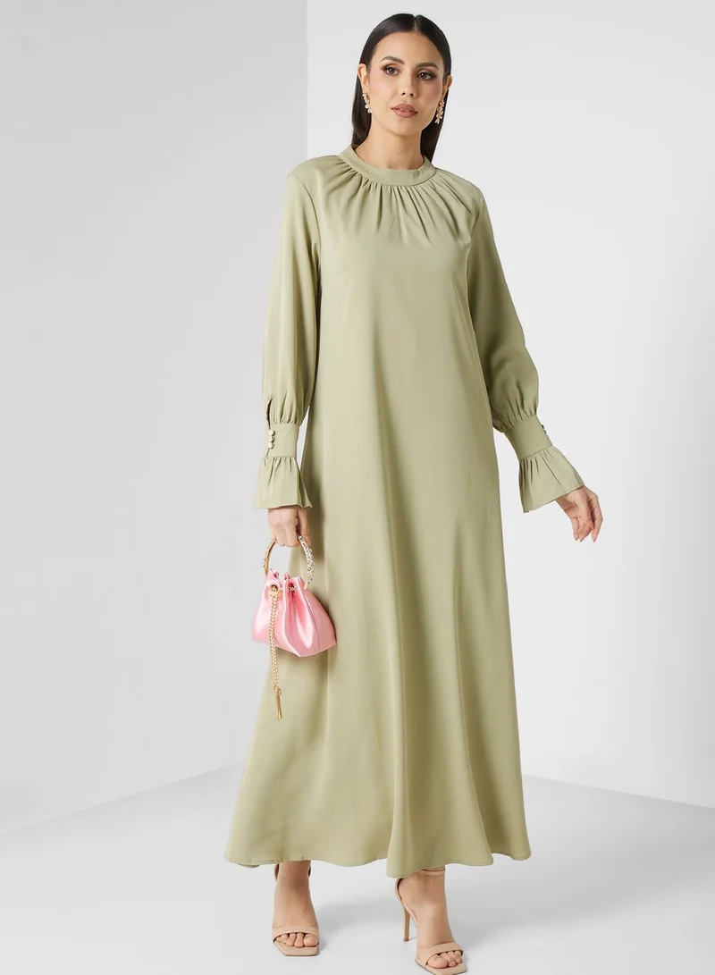 Khizana Elegant Long Sleeve Dress
