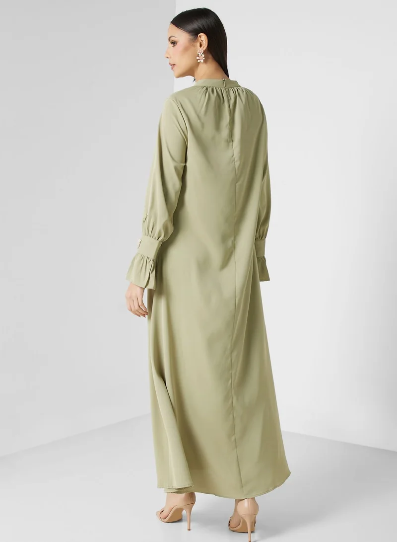 Khizana Elegant Long Sleeve Dress