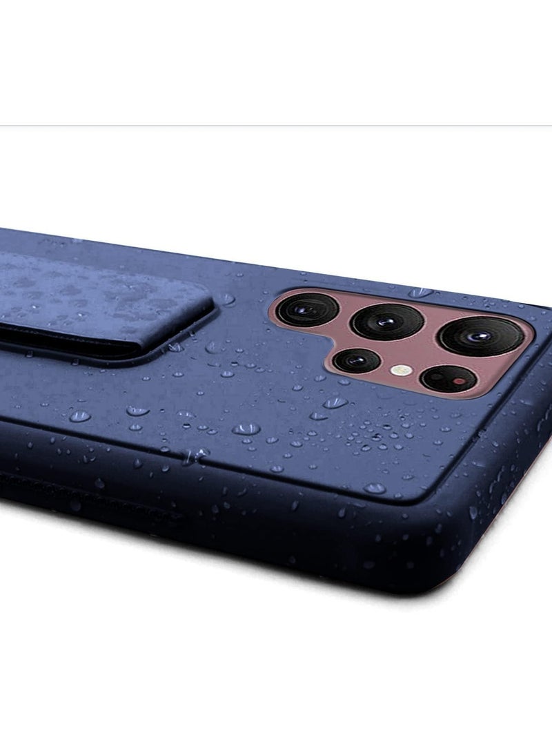 BORTONY Samsung Galaxy S24 Ultra Case Cover Back Stand Cover Magnetic Holder Silicone Cover Wrist Strap Full protection Anti Fingerprint Case For Samsung Galaxy S24 Ultra - Image 2