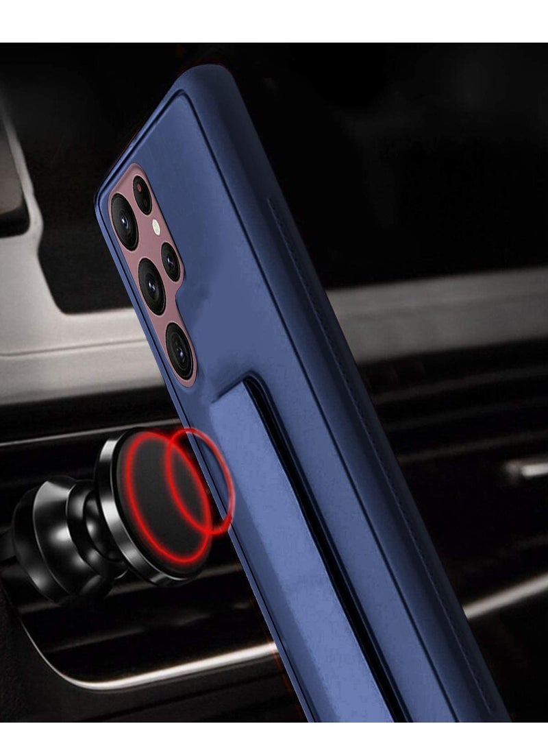 BORTONY Samsung Galaxy S24 Ultra Case Cover Back Stand Cover Magnetic Holder Silicone Cover Wrist Strap Full protection Anti Fingerprint Case For Samsung Galaxy S24 Ultra - Image 3