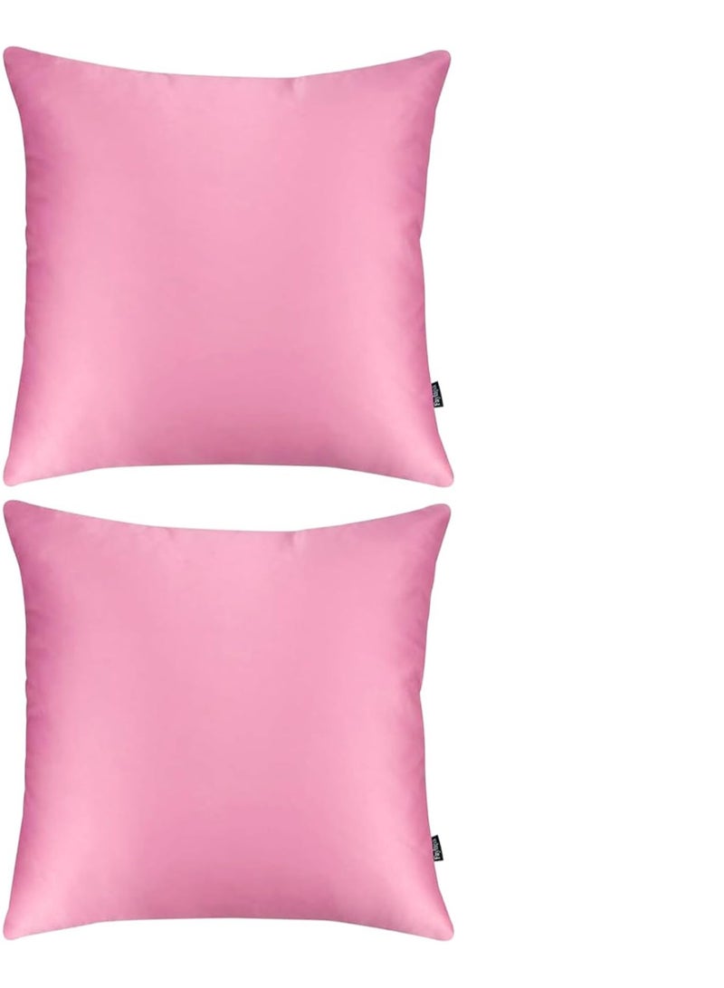 طقم غطاء وسادة  توتى من الساتان مكون من قطعتين (45*45 cm)  - Image 1