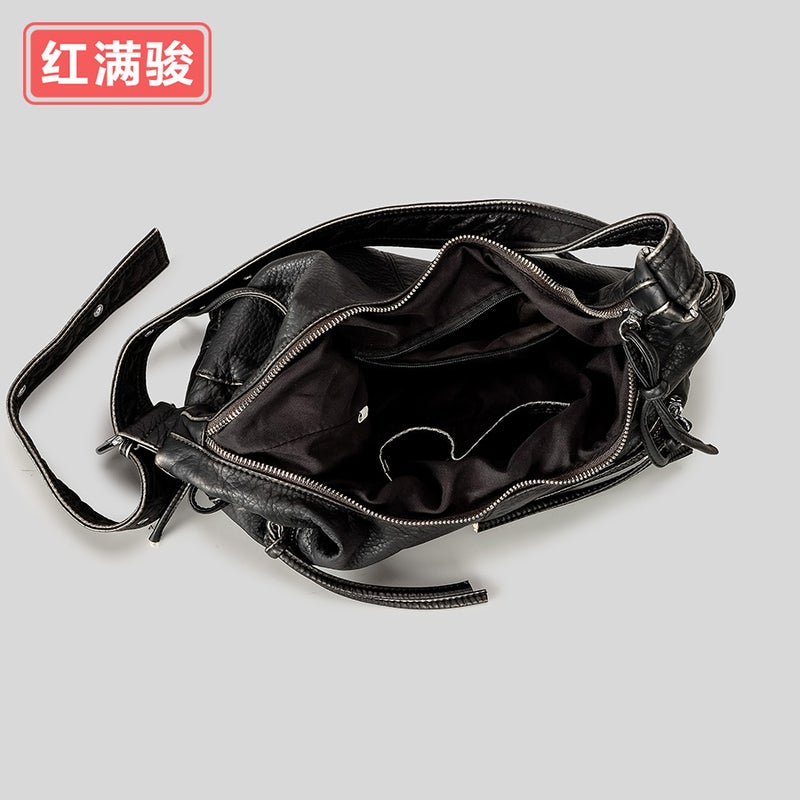 Strap Punk Style Motorcycle Underarm Bag Black Girl Fashion Metal Zipper Shoulder Bag Women Crossbody Handbag - Image 3