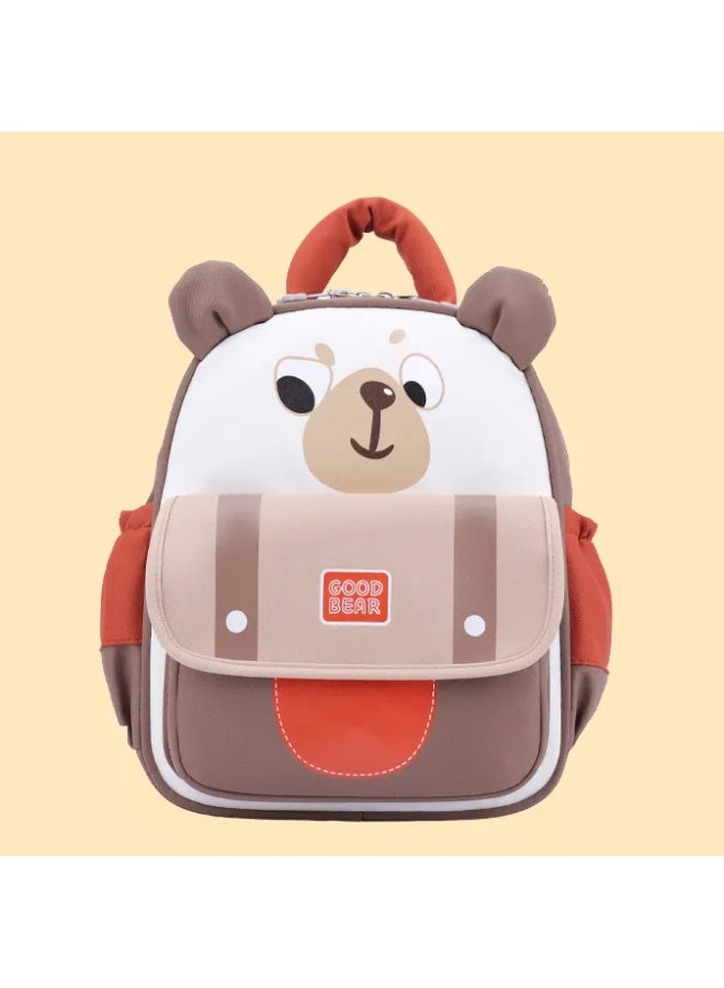 Kids School Backpack Bear 3-5 Years Waterproof Lightweight Spine-Protective Wear-Resistant Breathable Large Capacity School Supplies - Image 1