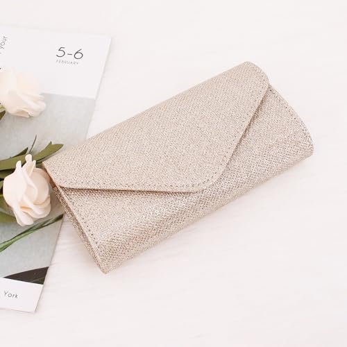 Naimo Womens Paillette Shoulder Envelope Evening Purse Wedding Party Clutch Bag - Image 4