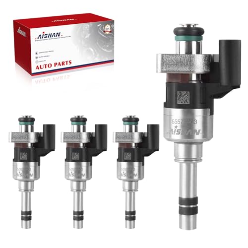 AISHAN 4PCS Fuel Injectors 6 Holes Compatible with Buick Encore Base 14L L4 Chevy Cruze Malibu Equinox Equinox L GMC Terrain SL 15L L4 Replace 55577403 - Image 1