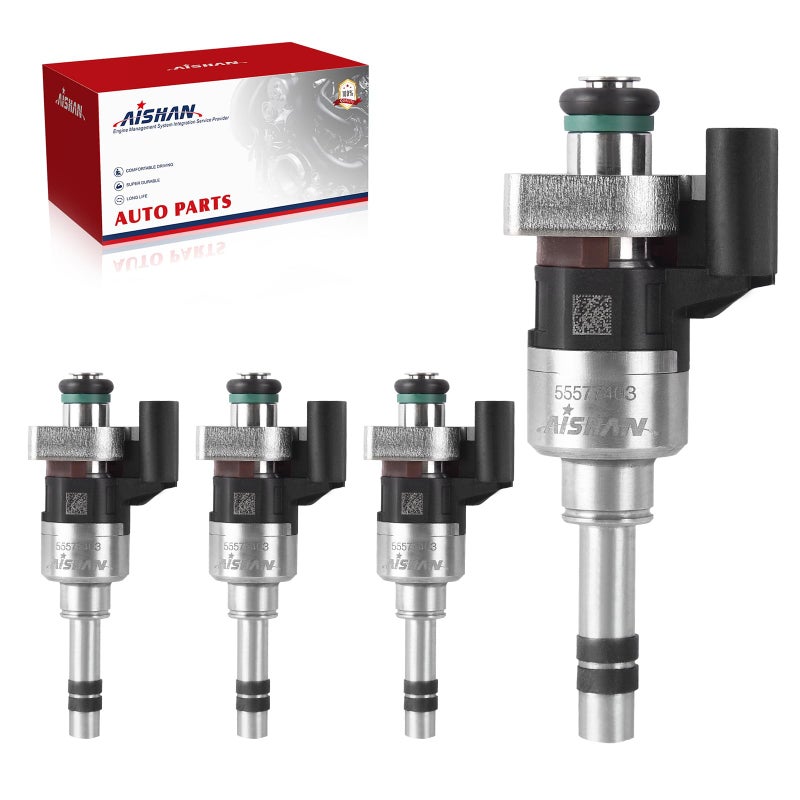 AISHAN 4PCS Fuel Injectors 6 Holes Compatible with Buick Encore Base 14L L4 Chevy Cruze Malibu Equinox Equinox L GMC Terrain SL 15L L4 Replace 55577403 - Image 2