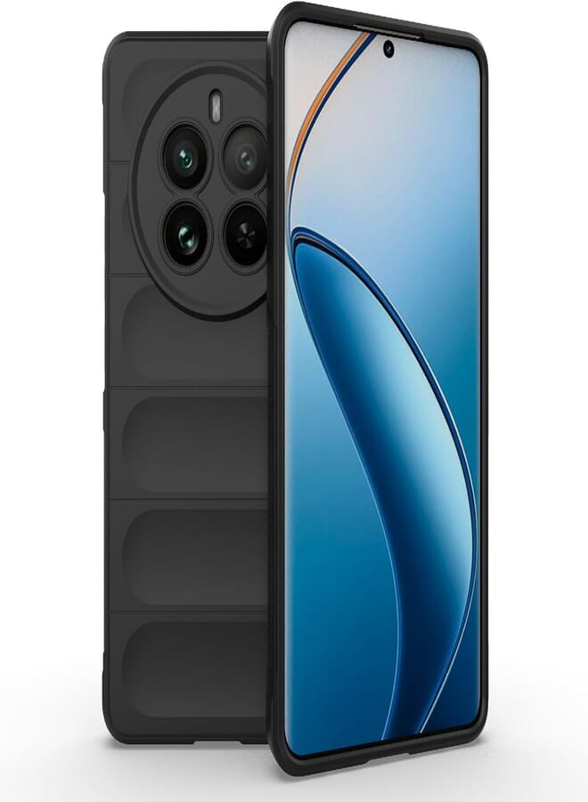 FASCINATION phone case compatible with Realme P1 pro global Magic Shield TPU + Silicone Shockproof Phone Case For Realme P1 pro (Black)