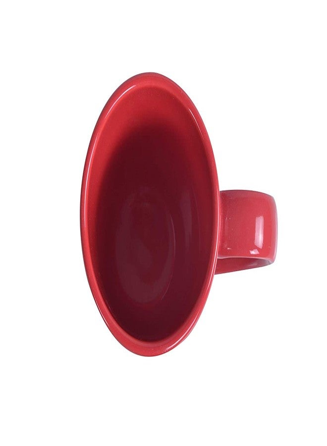 Mirakii Red Porcelain 285 ml Coffee/Tea Mug 1- Piece Microwave Oven and Dishwasher Safe, for Hot/Cold Coffee, Milk, Tea, (RED) - Image 3
