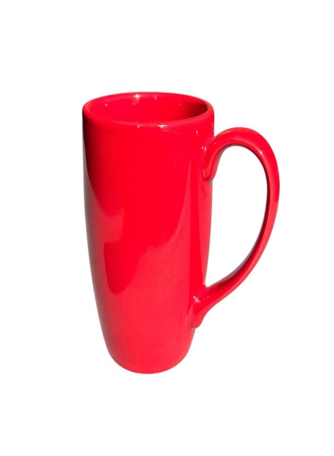 Mirakii Red Porcelain 285 ml Coffee/Tea Mug 1- Piece Microwave Oven and Dishwasher Safe, for Hot/Cold Coffee, Milk, Tea, (RED) - Image 4