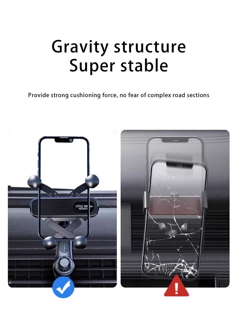 Car Mobile Holder Car Phone Holder Vent Car Phone Holder, Non Blocking Vent Phone Holder For iPhone, Samsung, Xiaomi, Huawei, Redmi, Black, Multifunction Car Phone Holder - General Motors Phone Holder, Vent Phone Holder, 360 Degree Rotation  - Image 2