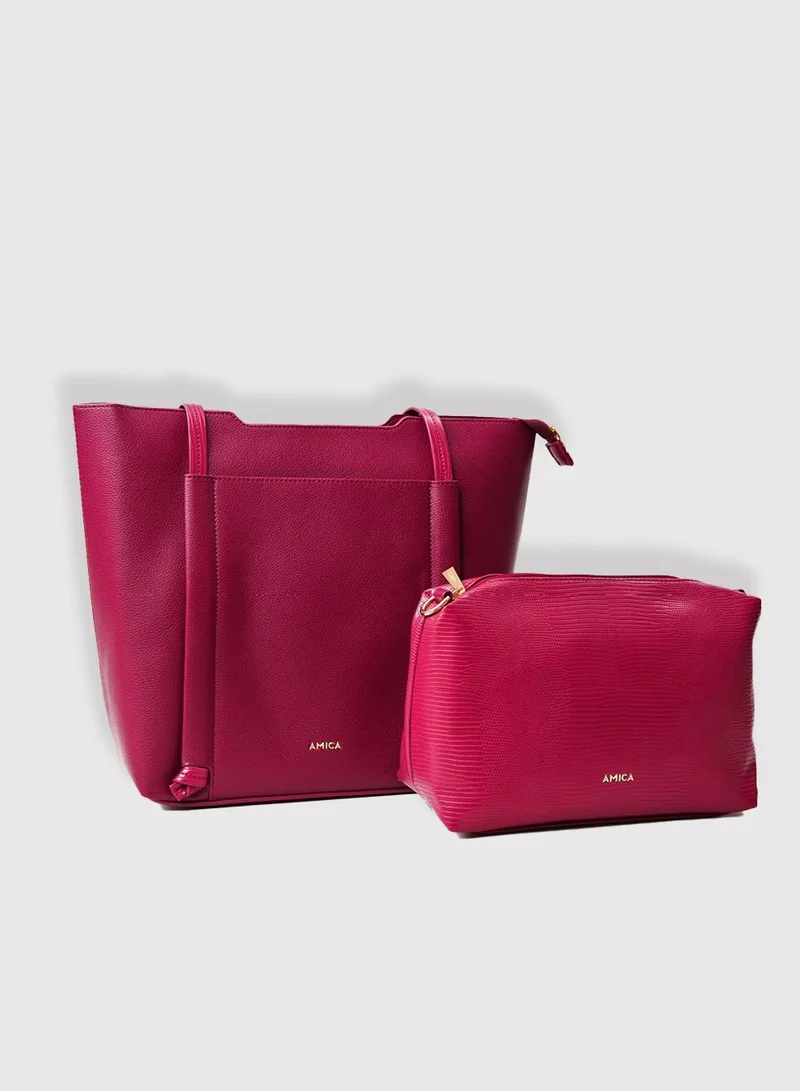 AMICA Evelina Set of 2 Tote bag and Makeup Pouch