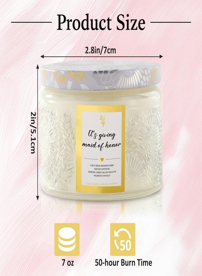 LIKEYO Bridesmaid Candle - Maid of Honor Candle, Embossed Will You Be My Bridesmaid Proposal Gift for Wedding, Soy Wax Matron of Honor Gifts for Women Sister 7oz - Image 2