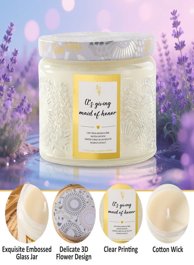 LIKEYO Bridesmaid Candle - Maid of Honor Candle, Embossed Will You Be My Bridesmaid Proposal Gift for Wedding, Soy Wax Matron of Honor Gifts for Women Sister 7oz - Image 3
