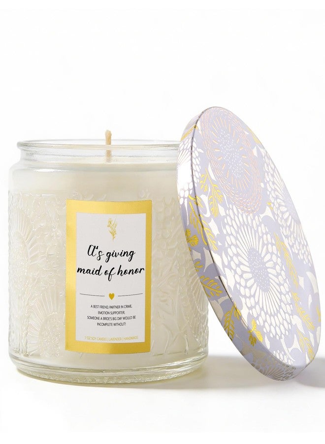 LIKEYO Bridesmaid Candle - Maid of Honor Candle, Embossed Will You Be My Bridesmaid Proposal Gift for Wedding, Soy Wax Matron of Honor Gifts for Women Sister 7oz - Image 1