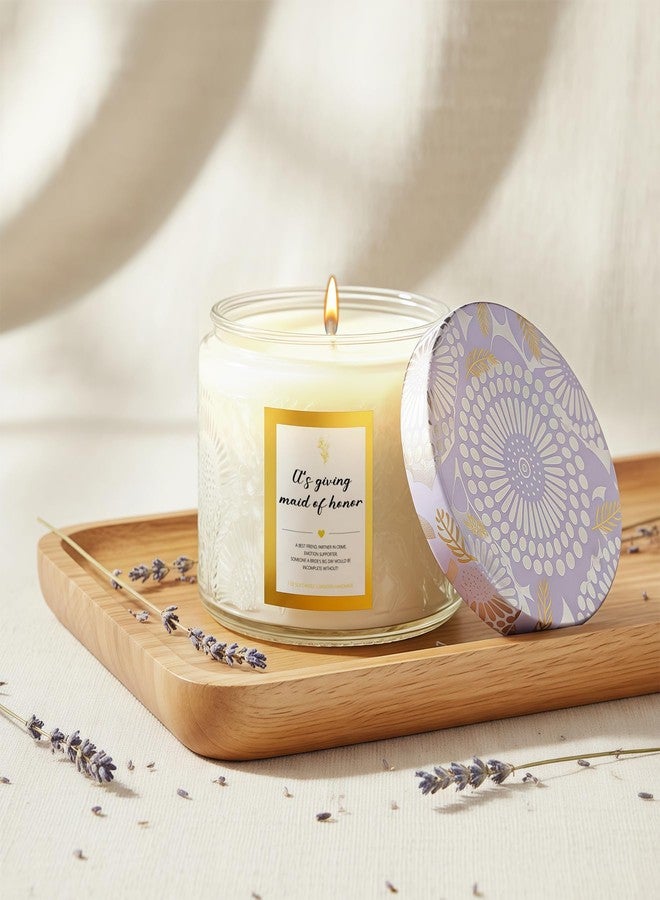 LIKEYO Bridesmaid Candle - Maid of Honor Candle, Embossed Will You Be My Bridesmaid Proposal Gift for Wedding, Soy Wax Matron of Honor Gifts for Women Sister 7oz - Image 5
