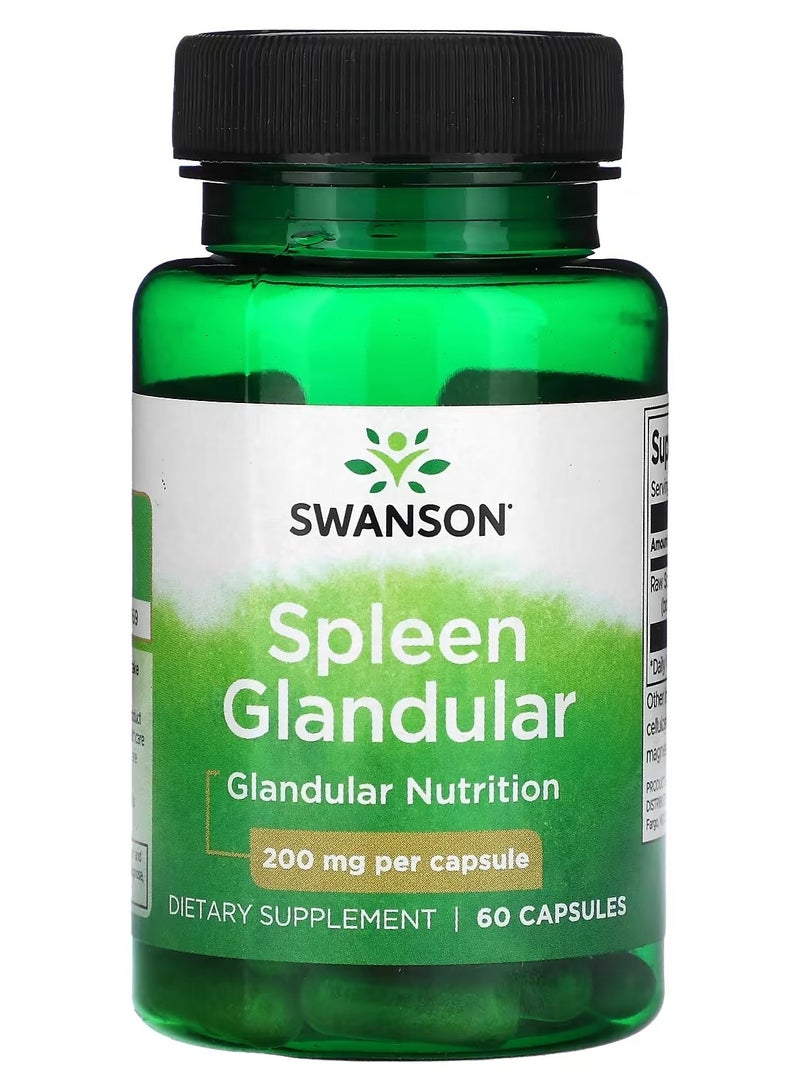 سوانسون، غدة الطحال، 200 ملغ، 60 كبسولة