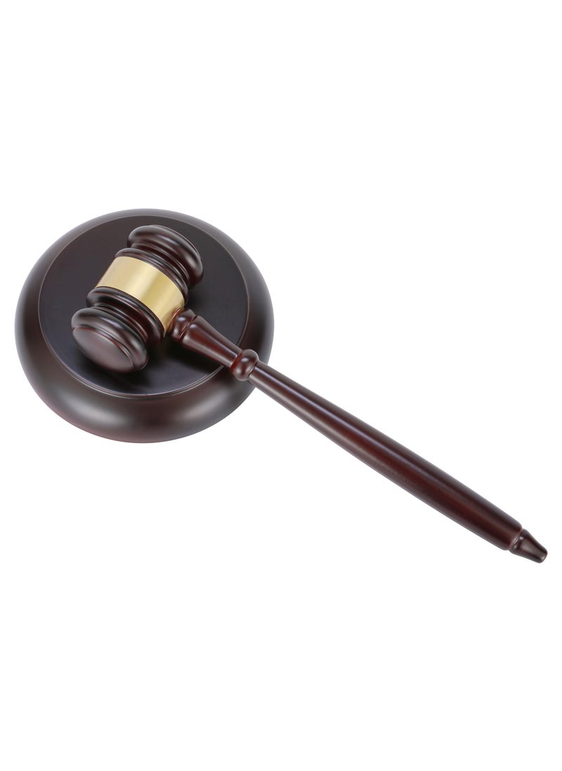 Apexstone Apexstone Wooden Gavel and Block Set, Wooden Gavel and Sound Block Set for Lawyer Judge Auction Sale Gift  - Image 2