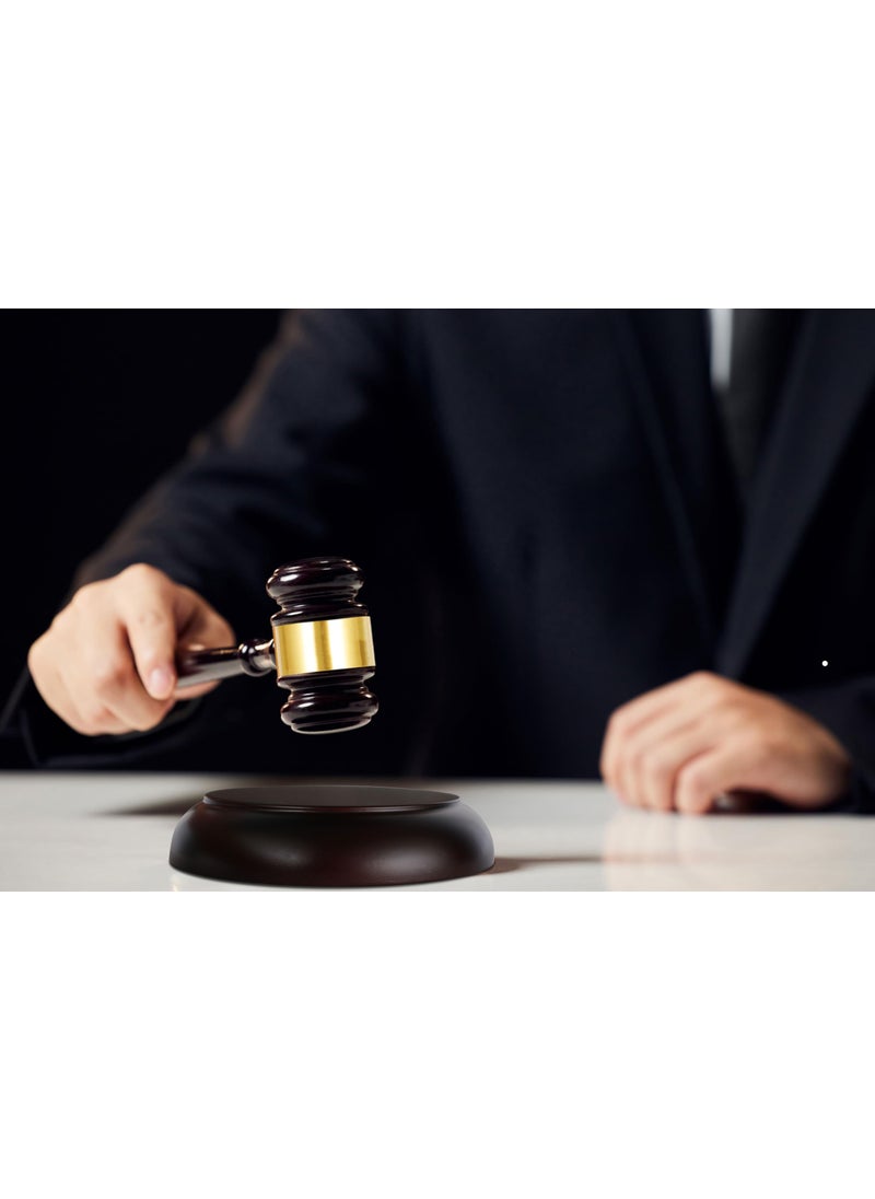 Apexstone Apexstone Wooden Gavel and Block Set, Wooden Gavel and Sound Block Set for Lawyer Judge Auction Sale Gift  - Image 5