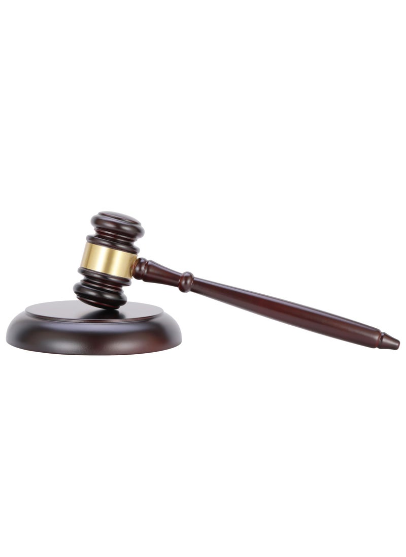 Apexstone Apexstone Wooden Gavel and Block Set, Wooden Gavel and Sound Block Set for Lawyer Judge Auction Sale Gift  - Image 3