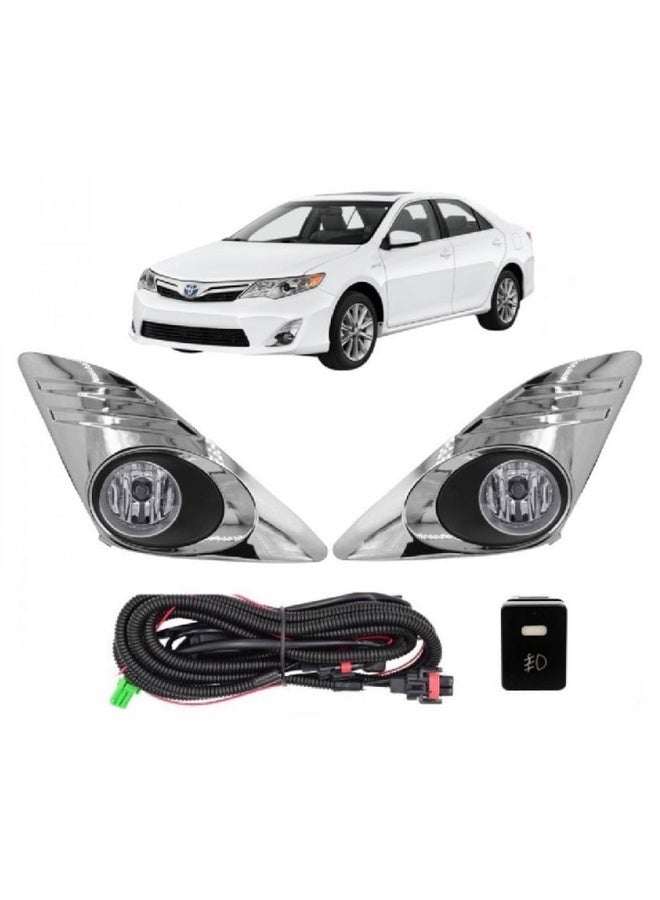 Toyota Camry Chrome Fog Light Set 2012–2015 Front Lighting Kit 2 Pieces Enhanced Night Visibility Stylish Design - Image 1