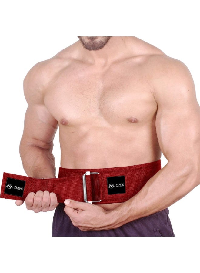FLEXI MUSCLES حزام رفع الأثقال فليكسى موسلز بقفل سريع - دعم ظهر قابل للتعديل مع مشبك معدني - مثالي لرفع الأثقال، والتدريب المتقاطع، ورفع الأثقال الأولمبي - حزام رياضي متين للرجال والنساء - Image 2