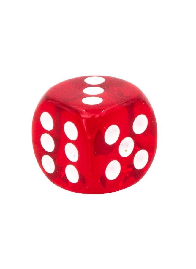Chessex - Dice D6: Translucent Red/White Dice Block Set Of 12 - Image 1