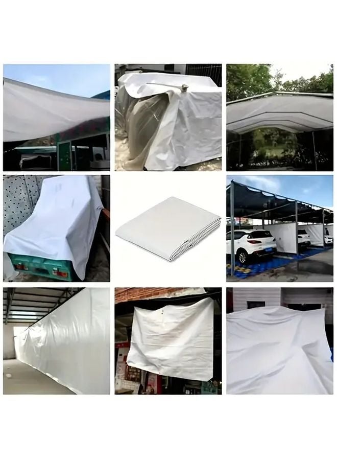 35.43 Inch By 78.74 Inch Waterproof Heavy Duty Tarp Cover Tear Resistant With Metal Grommets - Image 5