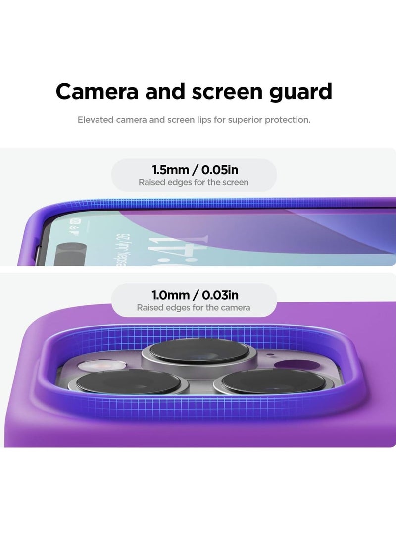 Raxoom Neon Purple Full Body Protection Case for iPhone 16 Pro - Shockproof, Slim Design with Anti-Scratch Microfiber Lining - Image 4